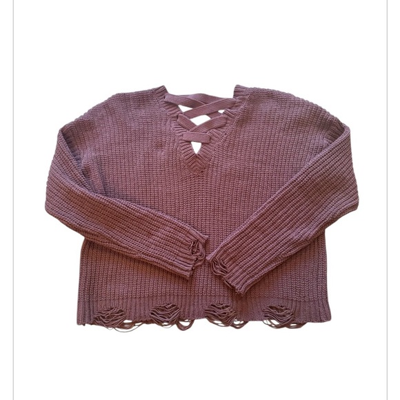 Planet Gold Distressed Knit Sweater - Picture 4 of 4